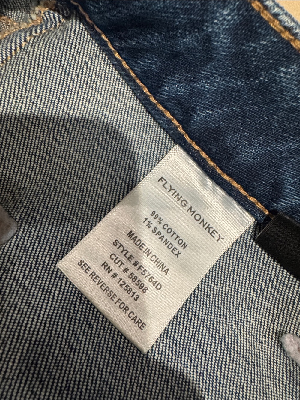 Flying Monkey Wide-Leg Jeans in Blue Denim - Picture 7 of 9